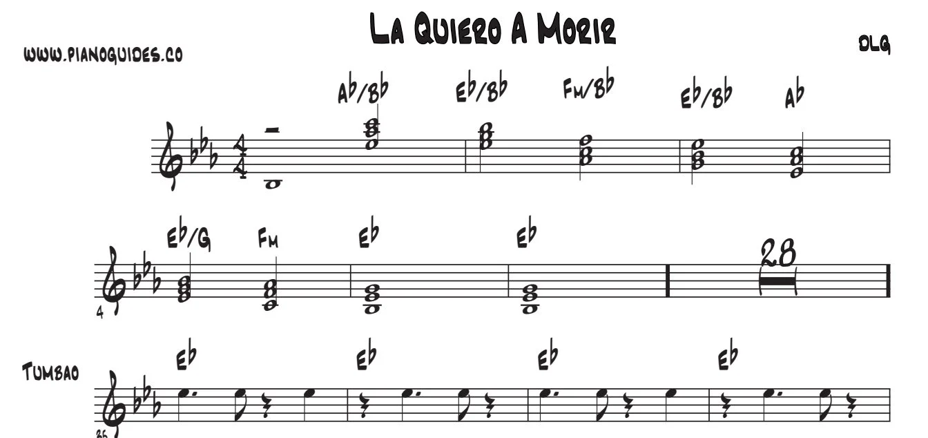 Título y primeras líneas de la guía de La Quiero A Morir