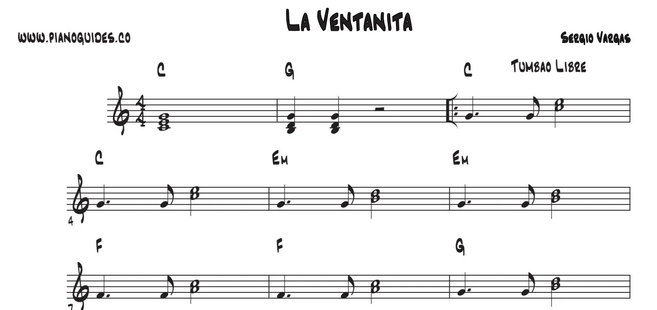 Título y primeras líneas de la guía de La Ventanita