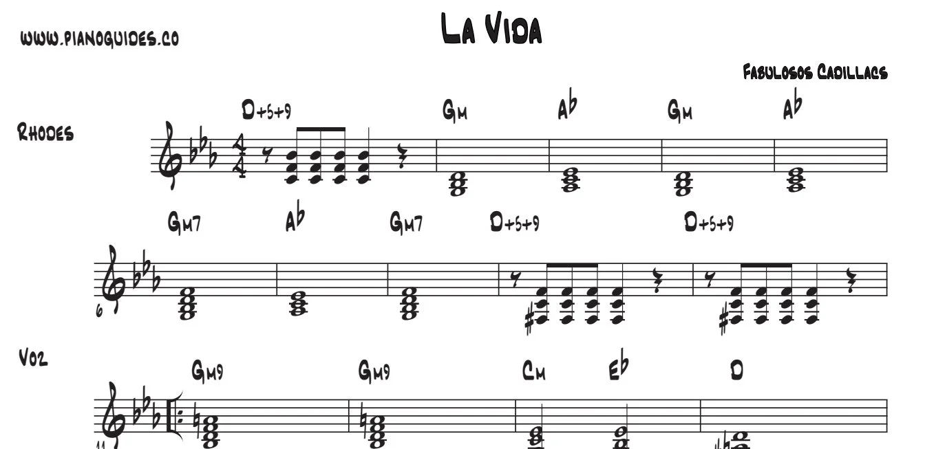 Título y primeras líneas de la guía de La Vida