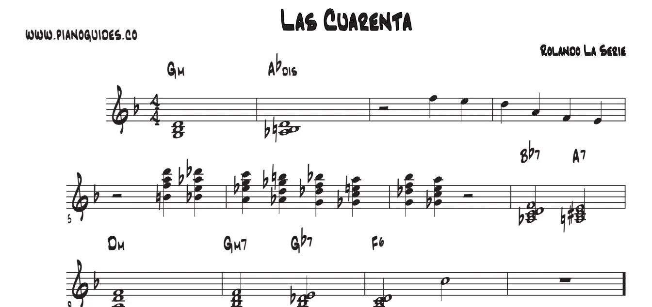 Título y primeras líneas de la guía de Las Cuarenta