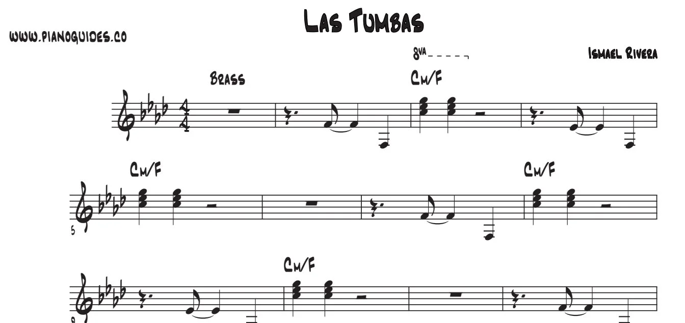 Título y primeras líneas de la guía de Las Tumbas
