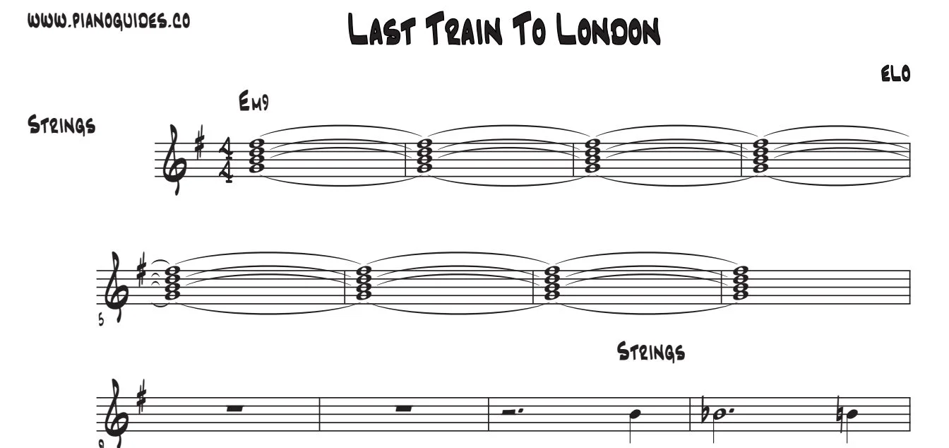 Título y primeras líneas de la guía de Last Train To London