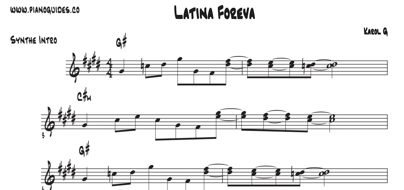 Título y primeras líneas de la guía de Latina Foreva