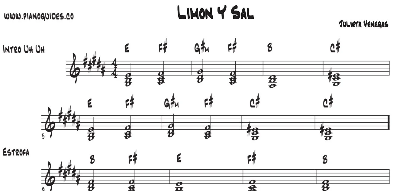 Título y primeras líneas de la guía de Limón Y Sal