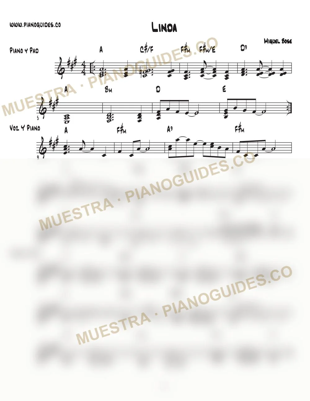 Primera página de la guía Linda