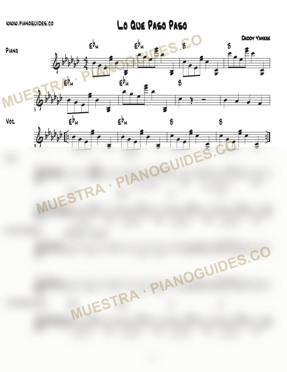 Primera página de la guía Lo Que Pasó, Pasó