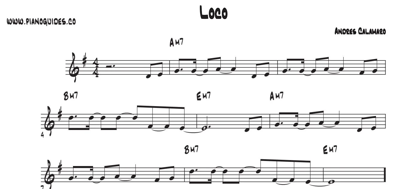 Título y primeras líneas de la guía de Loco