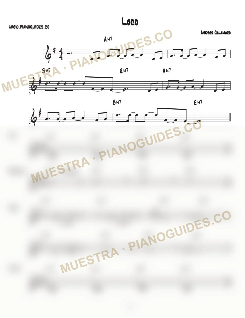 Primera página de la guía Loco