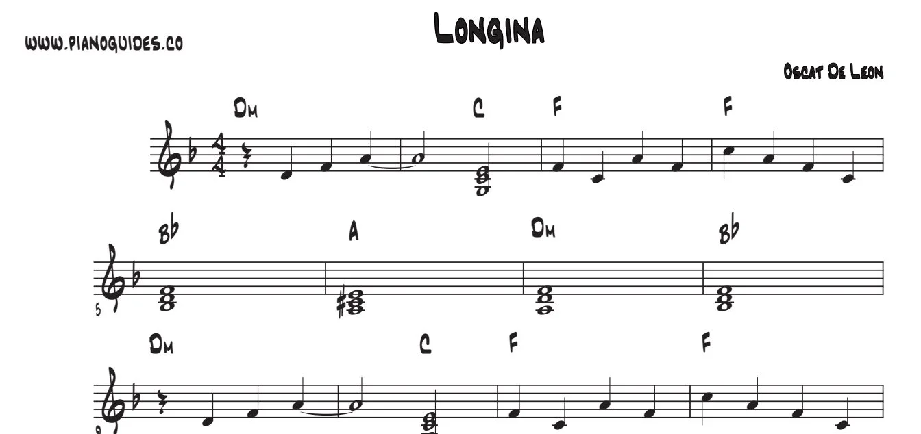 Título y primeras líneas de la guía de Longina