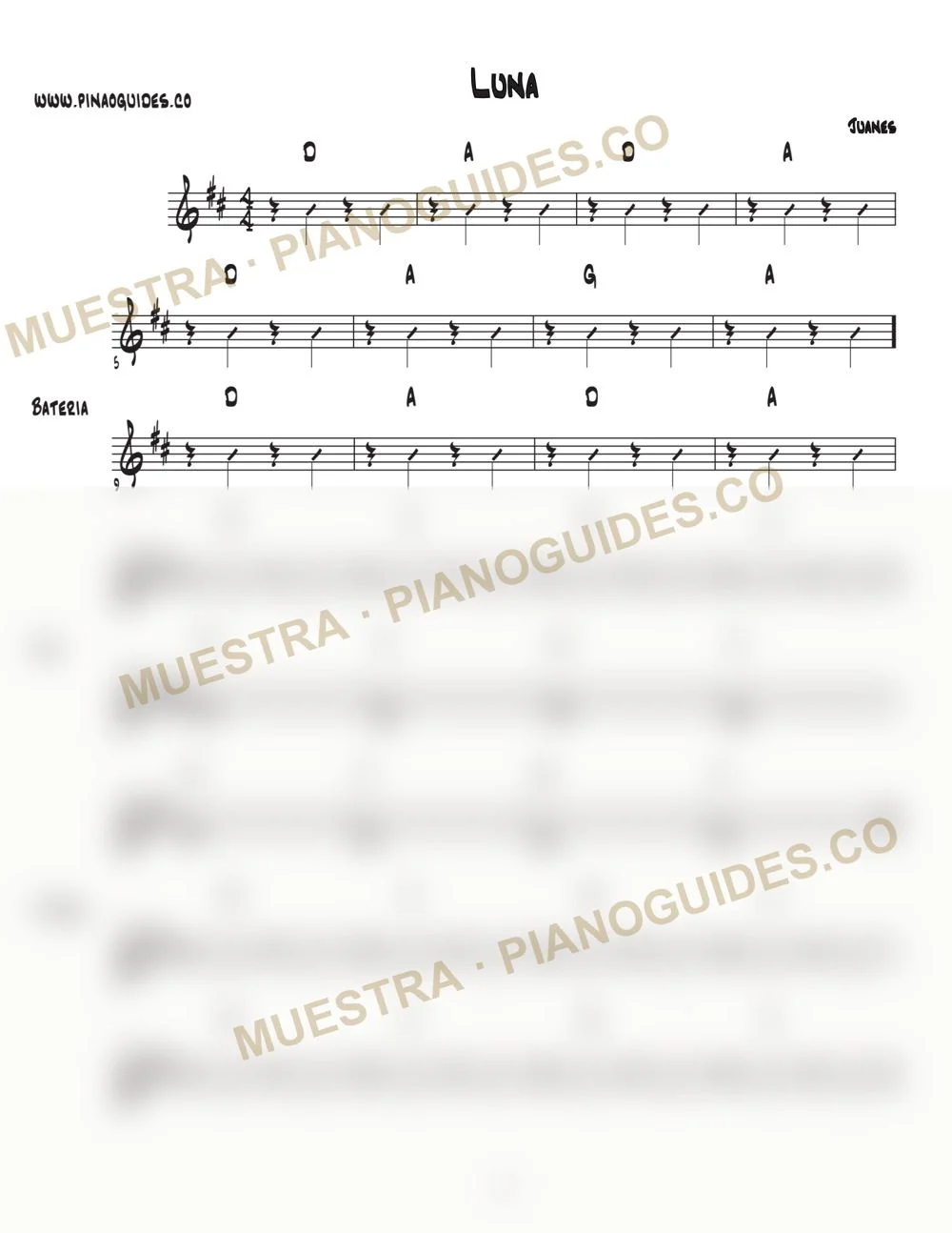Primera página de la guía Luna