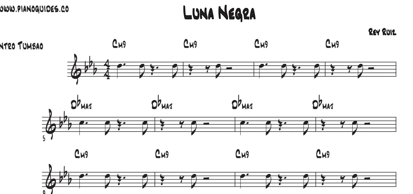 Título y primeras líneas de la guía de Luna Negra