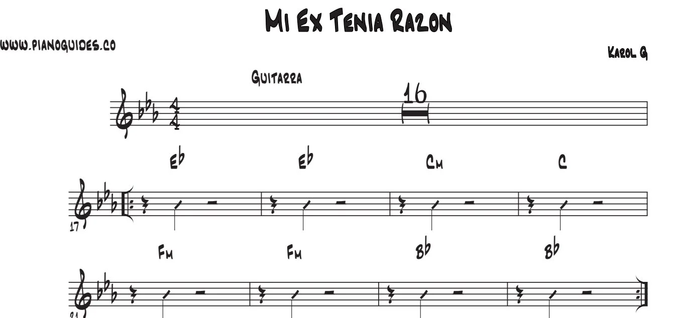 Título y primeras líneas de la guía de Mi Ex Tenía Razón