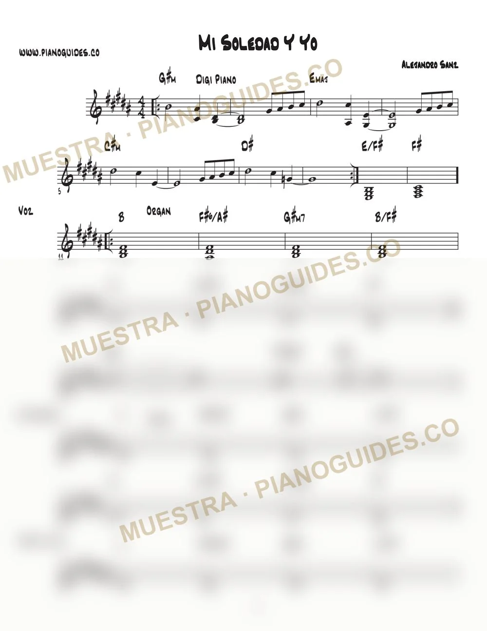 Primera página de la guía Mi Soledad Y Yo
