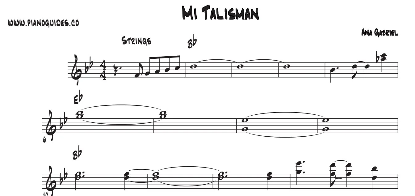 Título y primeras líneas de la guía de Mi Talismán