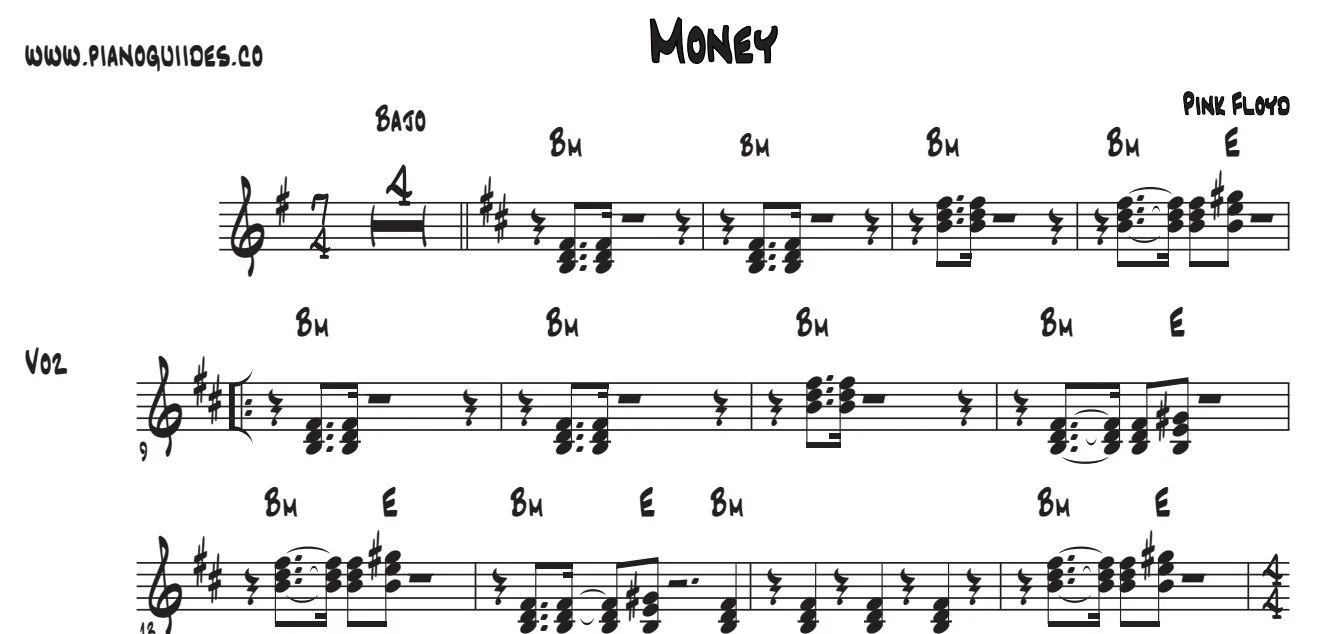 Título y primeras líneas de la guía de Money