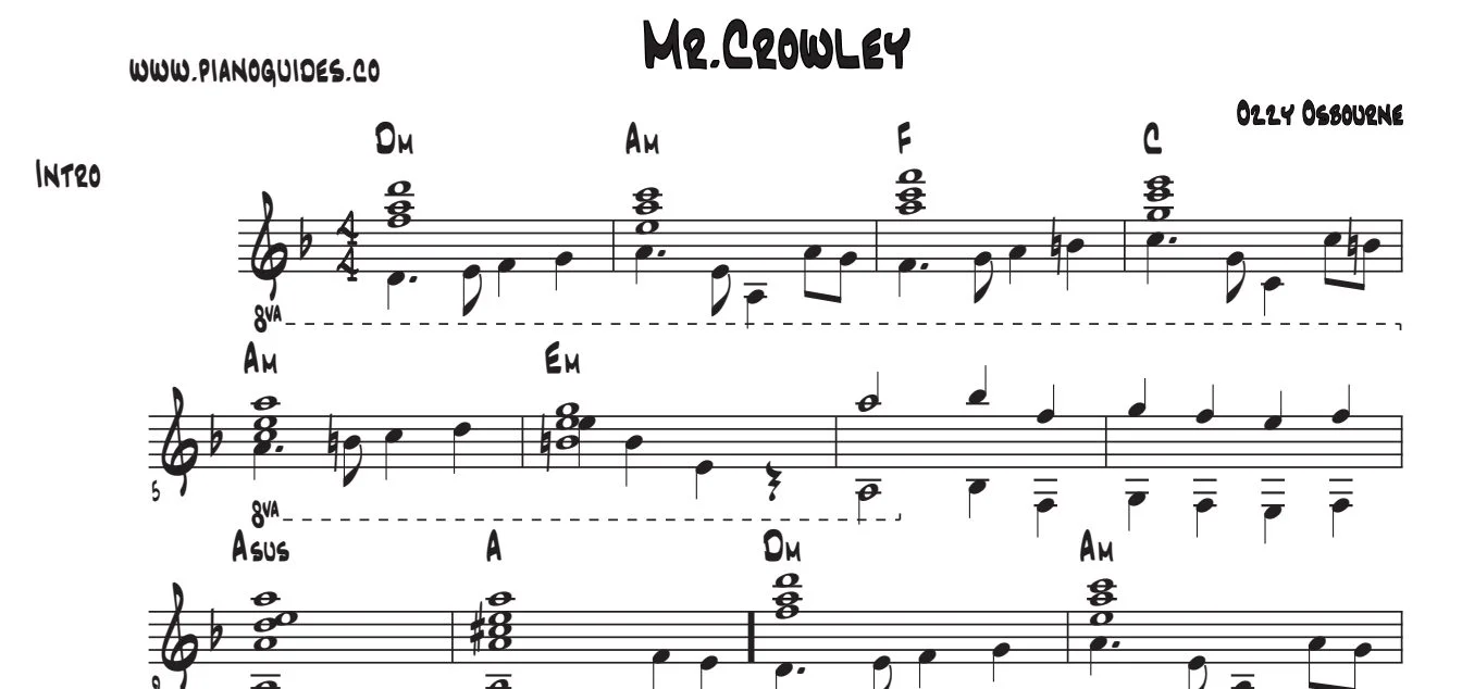 Título y primeras líneas de la guía de Mr. Crowley
