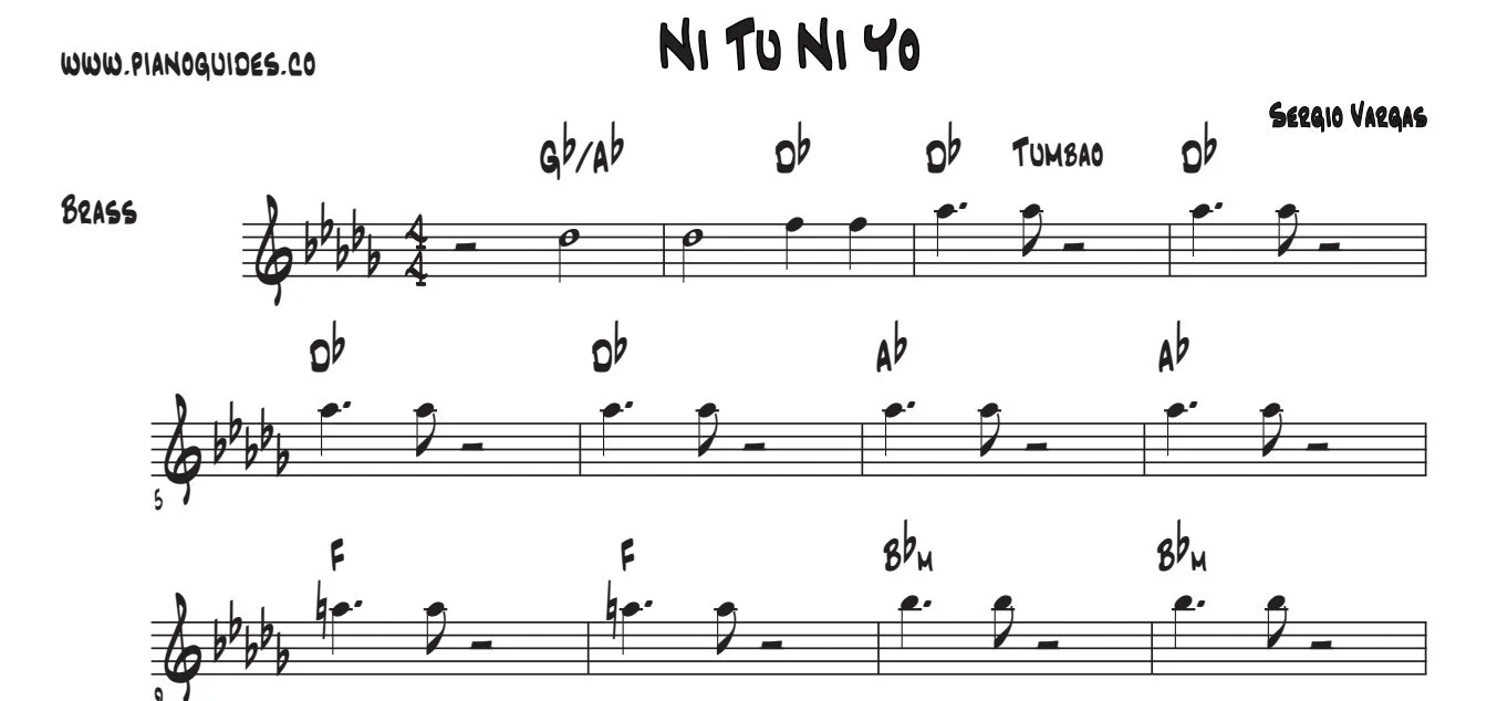Título y primeras líneas de la guía de Ni Tú Ni Yo