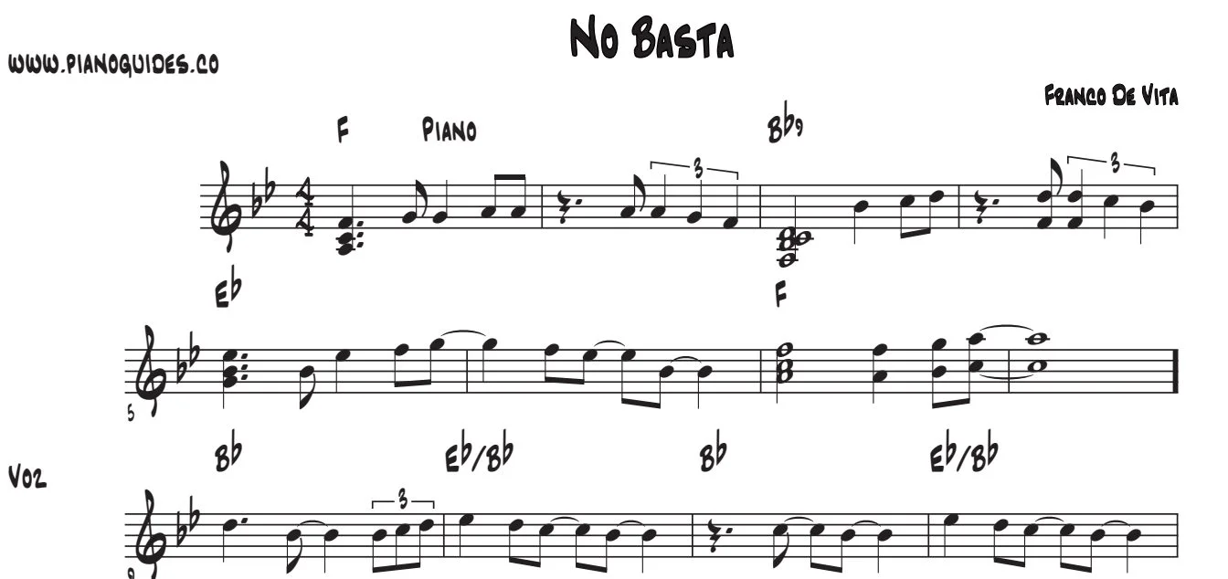Título y primeras líneas de la guía de No Basta