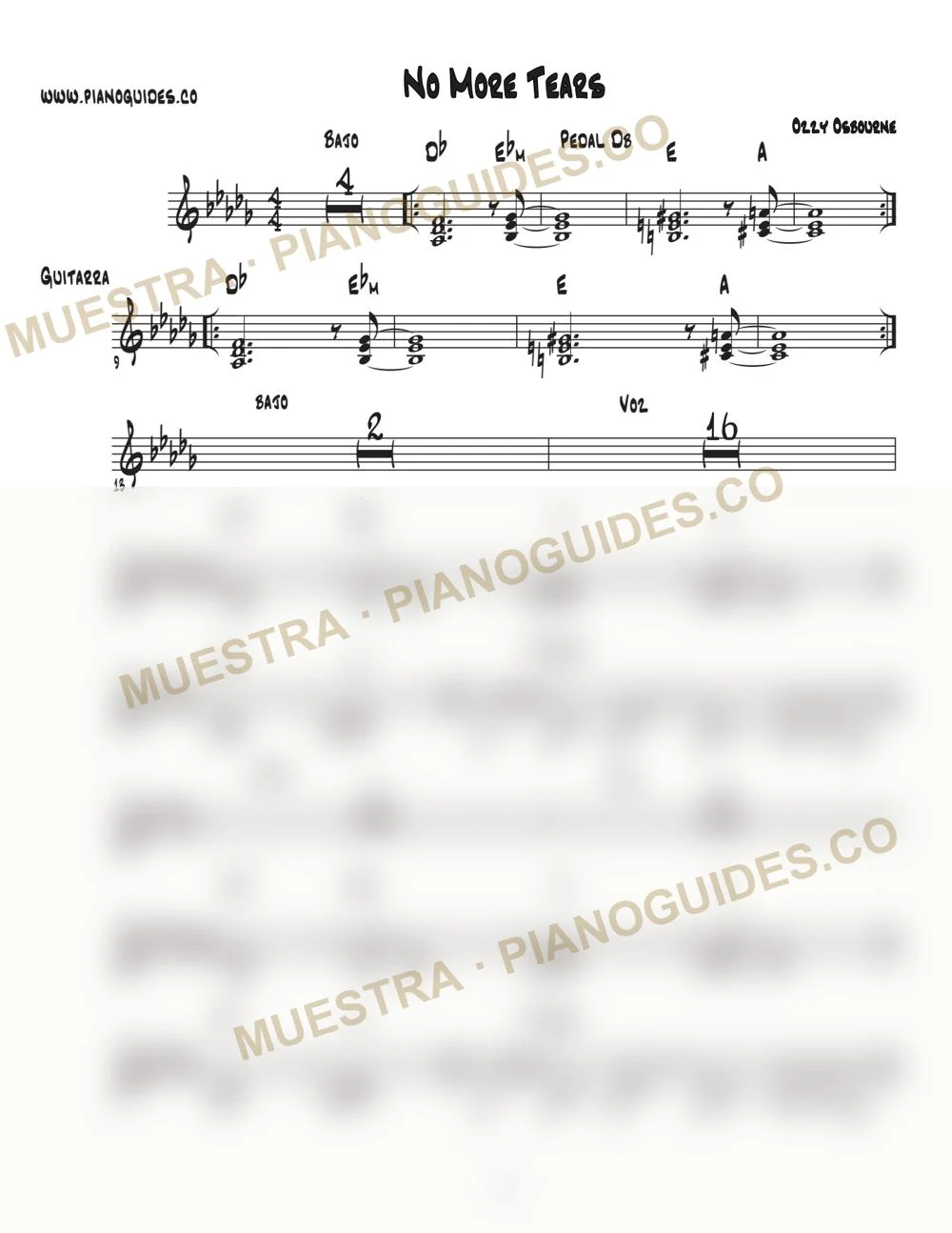 Primera página de la guía No More Tears
