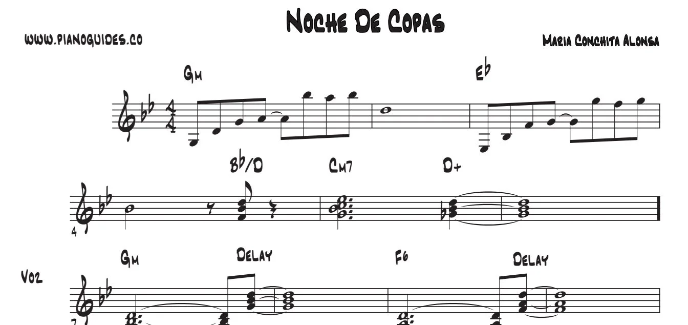 Título y primeras líneas de la guía de Noche De Copas