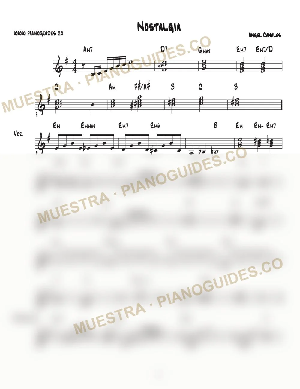Primera página de la guía Nostalgia