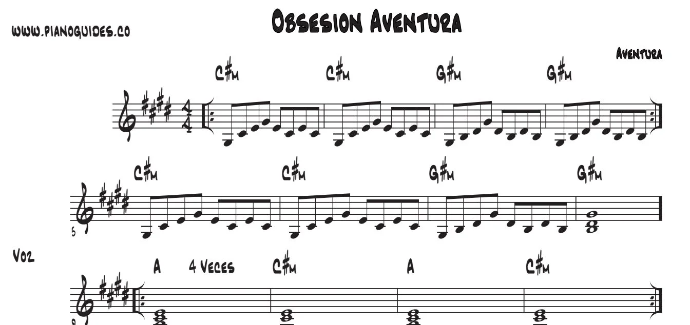 Título y primeras líneas de la guía de Obsesión