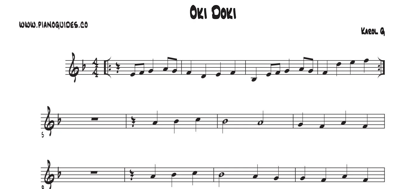 Título y primeras líneas de la guía de Oki Doki