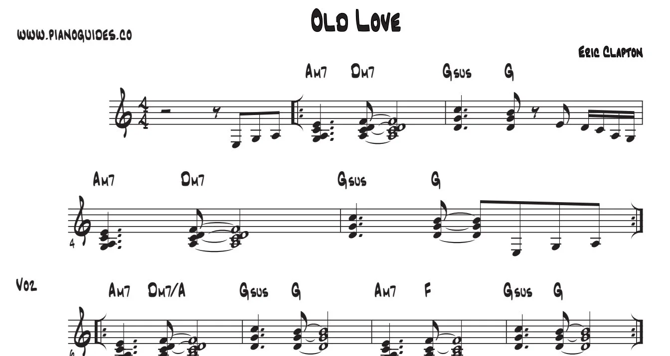 Título y primeras líneas de la guía de Old Love