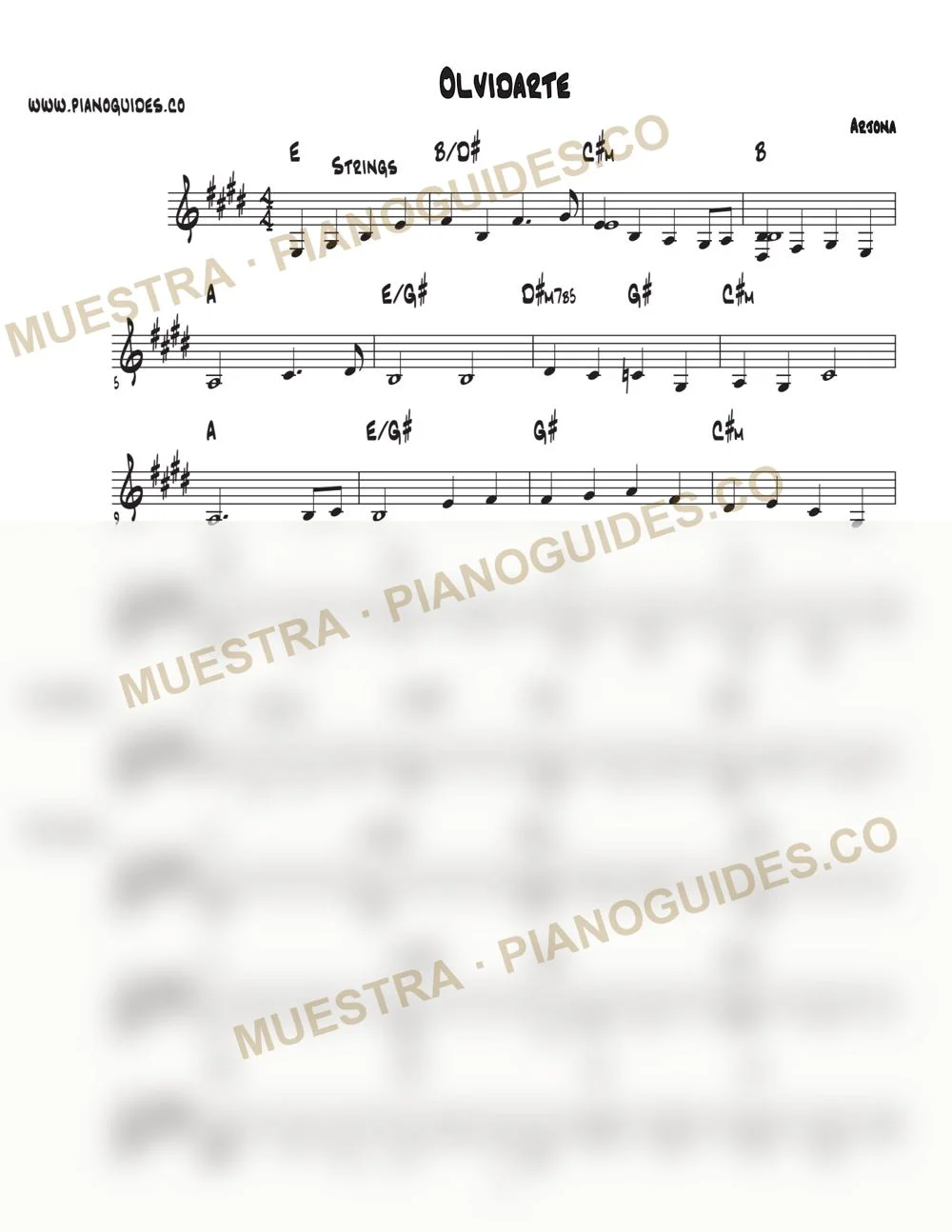 Primera página de la guía Olvídarte