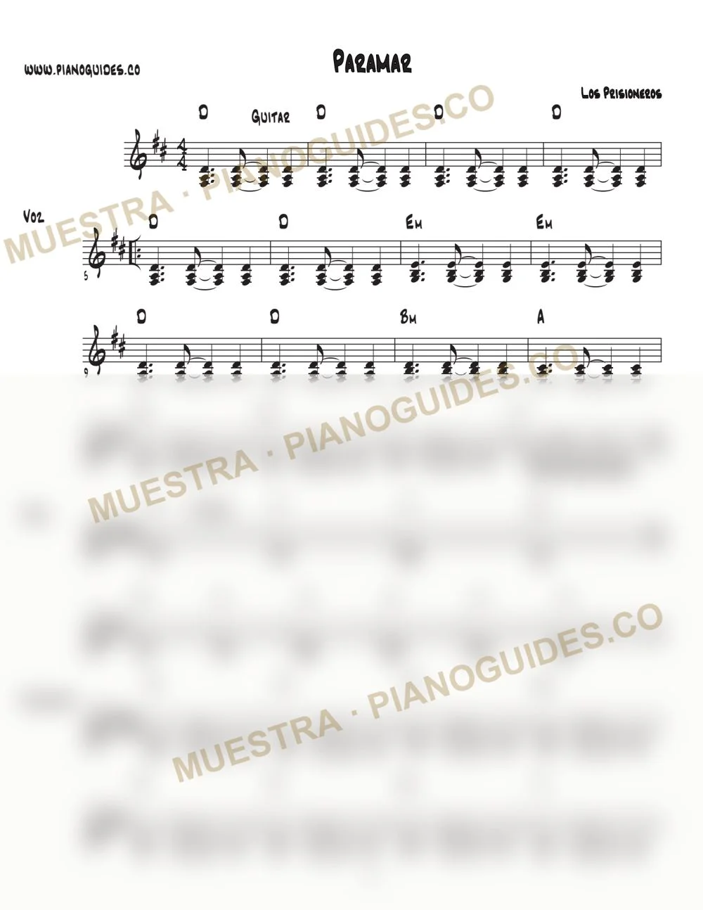 Primera página de la guía Paramar