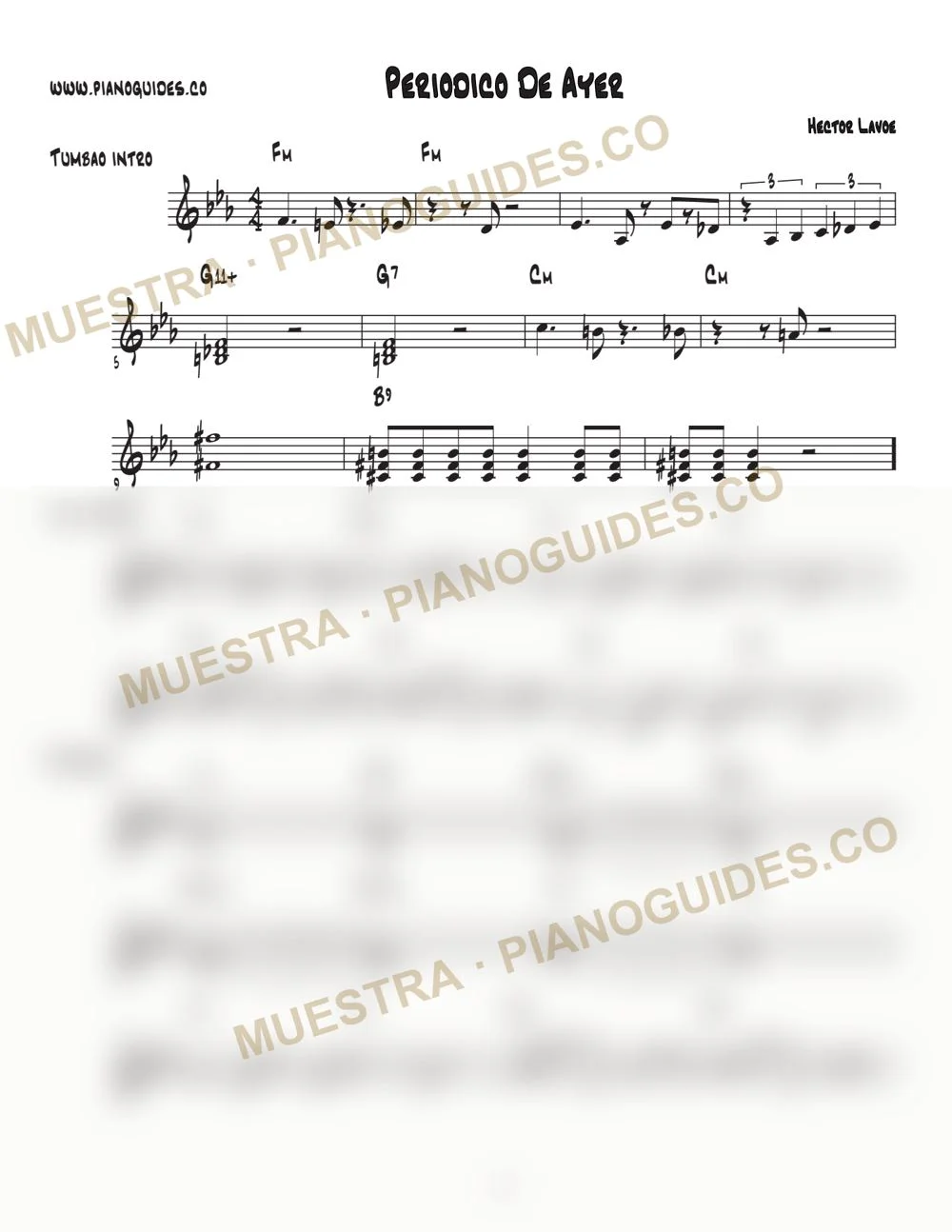Primera página de la guía Periódico De Ayer