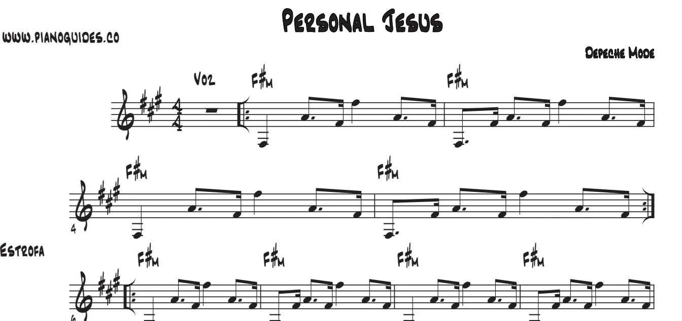 Título y primeras líneas de la guía de Personal Jesus