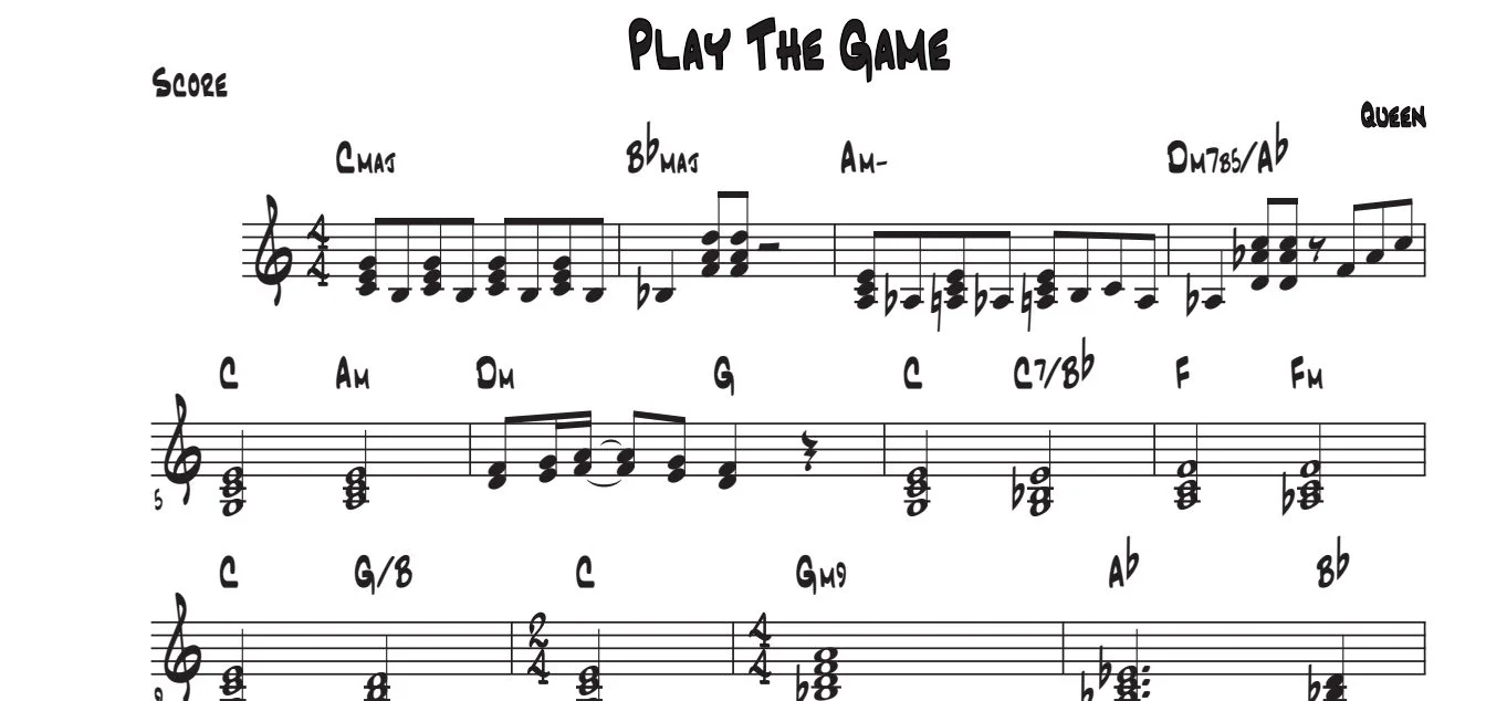 Título y primeras líneas de la guía de Play The Game