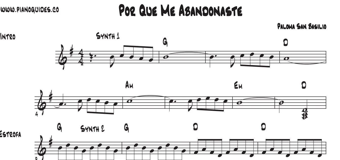 Título y primeras líneas de la guía de Por Qué Me Abandonaste
