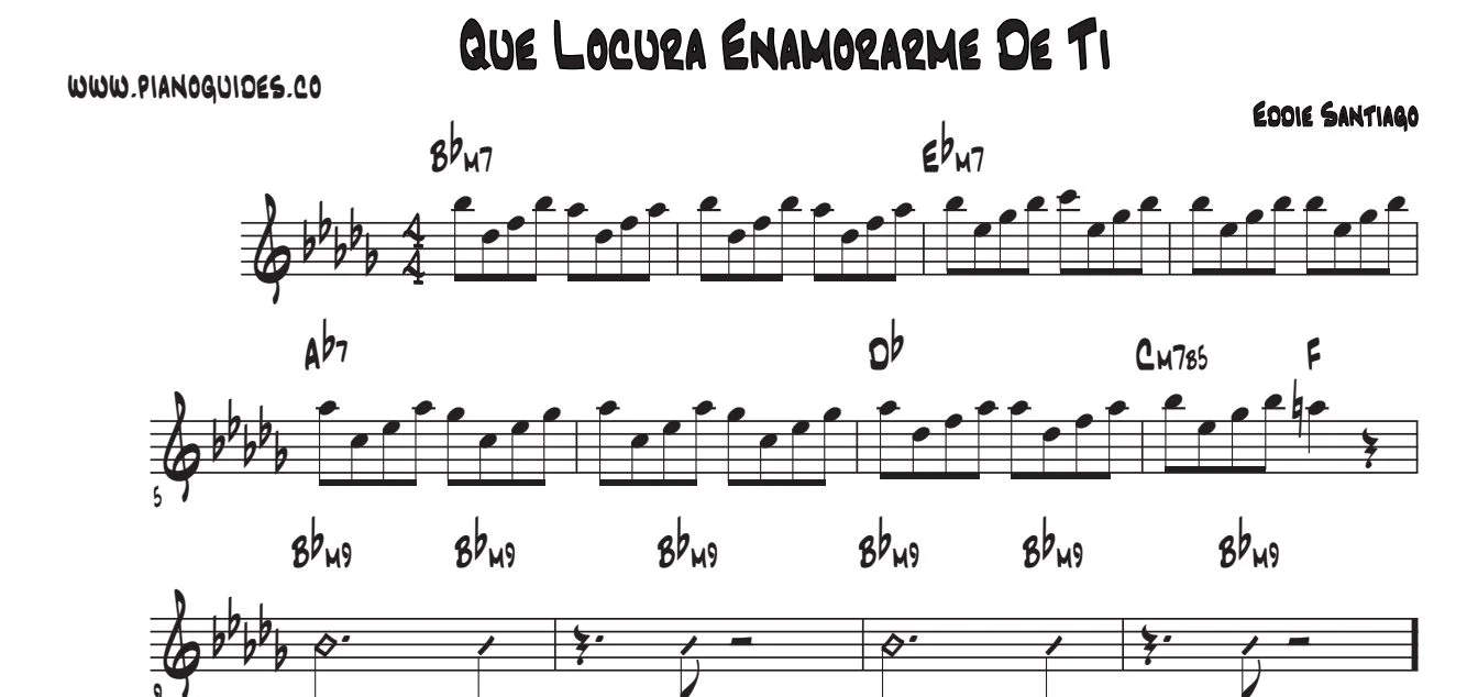 Título y primeras líneas de la guía de Qué Locura Enamorarme De Ti