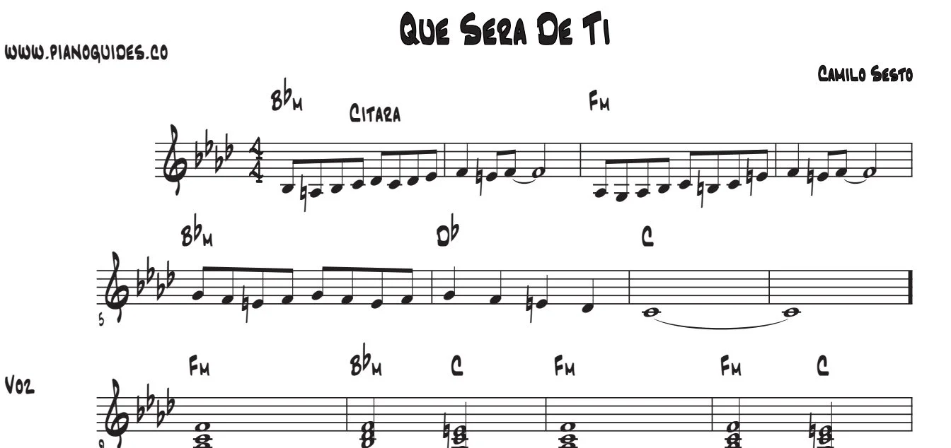 Título y primeras líneas de la guía de Qué Será De Ti