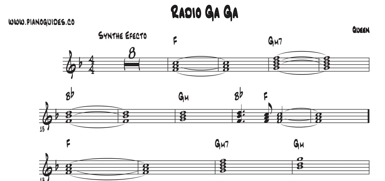 Título y primeras líneas de la guía de Radio Ga Ga