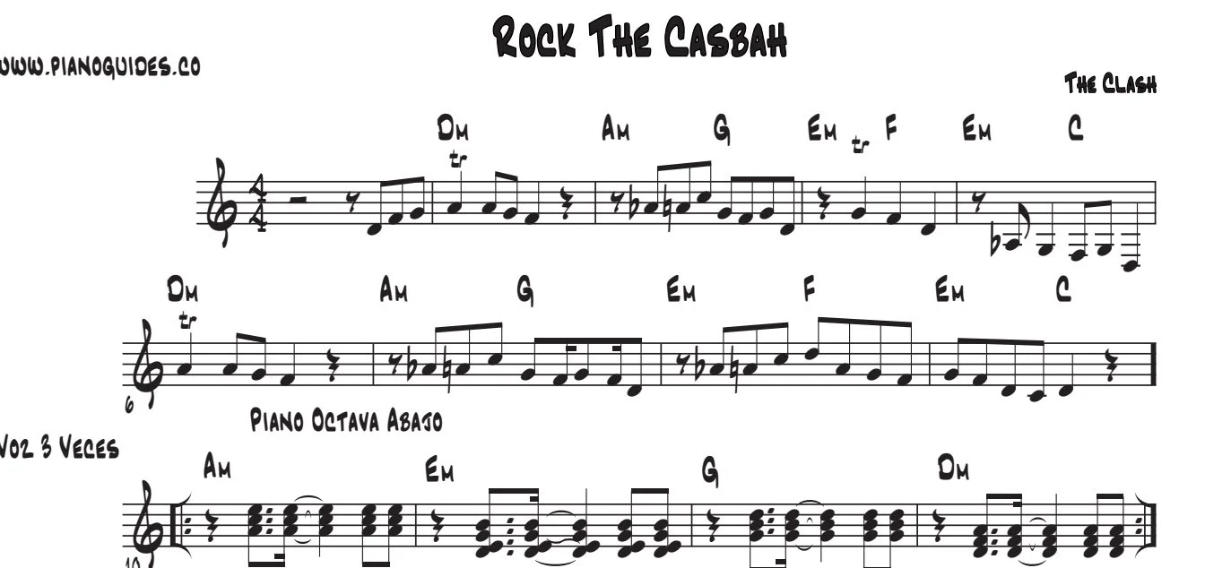 Título y primeras líneas de la guía de Rock The Casbah