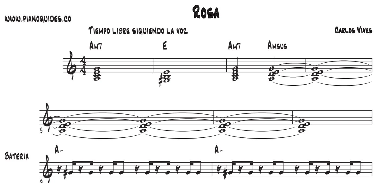 Título y primeras líneas de la guía de Rosa