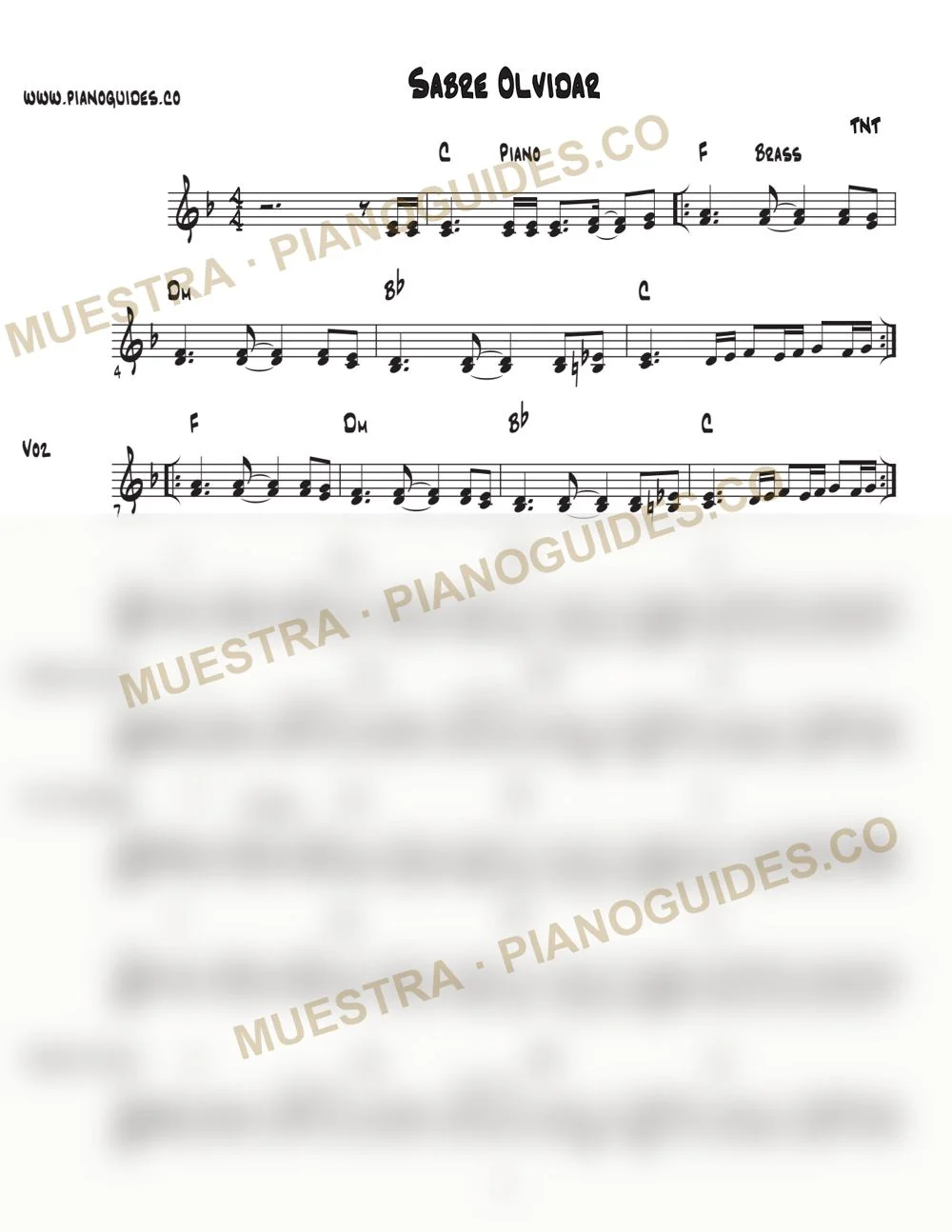 Primera página de la guía Sabré Olvidar