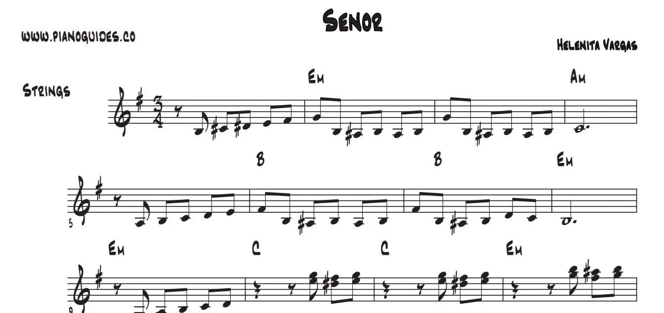 Título y primeras líneas de la guía de Señor