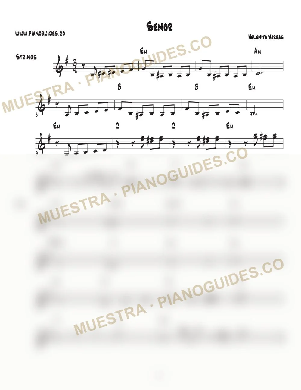 Primera página de la guía Señor