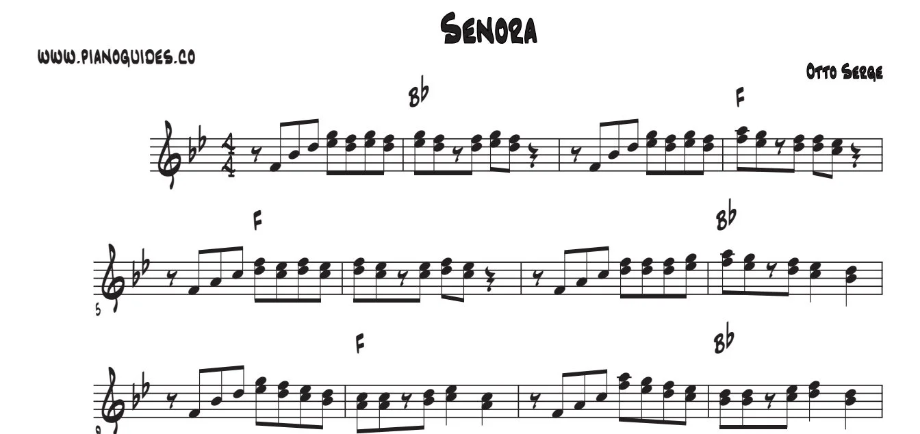 Título y primeras líneas de la guía de Señora