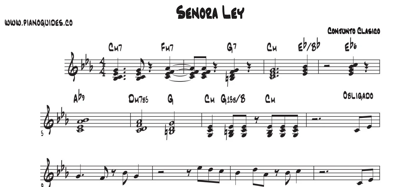 Título y primeras líneas de la guía de Señora Ley