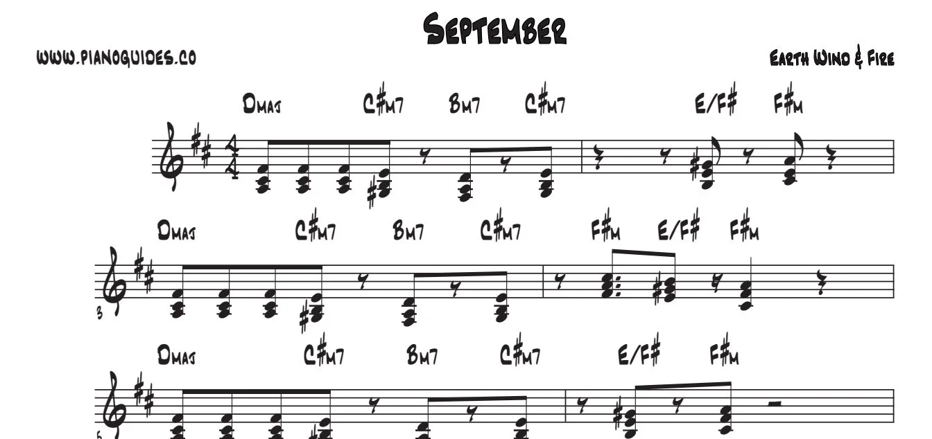 Título y primeras líneas de la guía de September