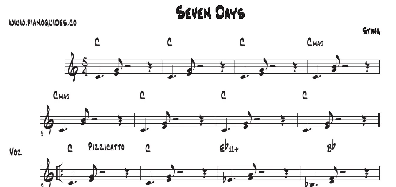 Título y primeras líneas de la guía de Seven Days