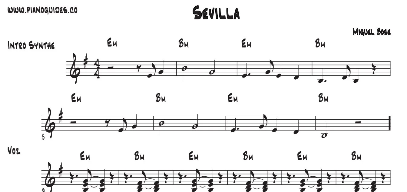 Título y primeras líneas de la guía de Sevilla