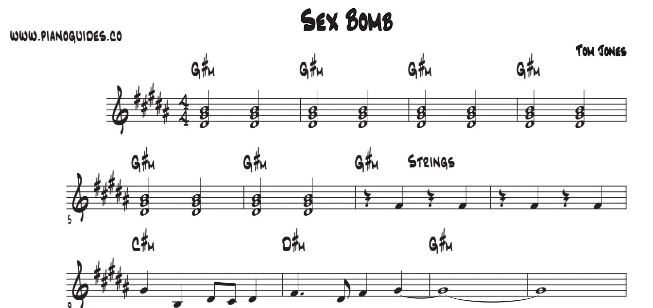 Título y primeras líneas de la guía de Sex Bomb