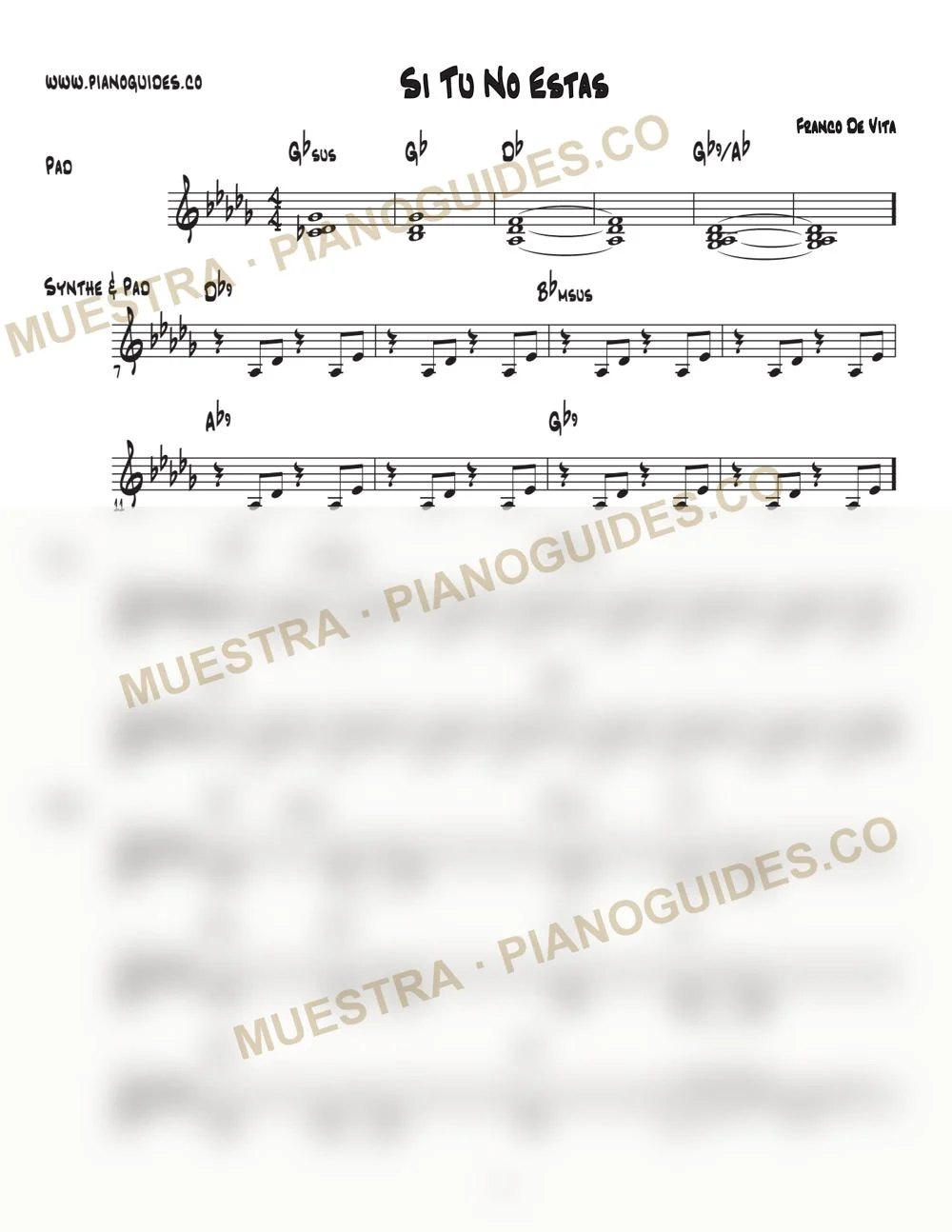 Primera página de la guía Si Tú No Estás
