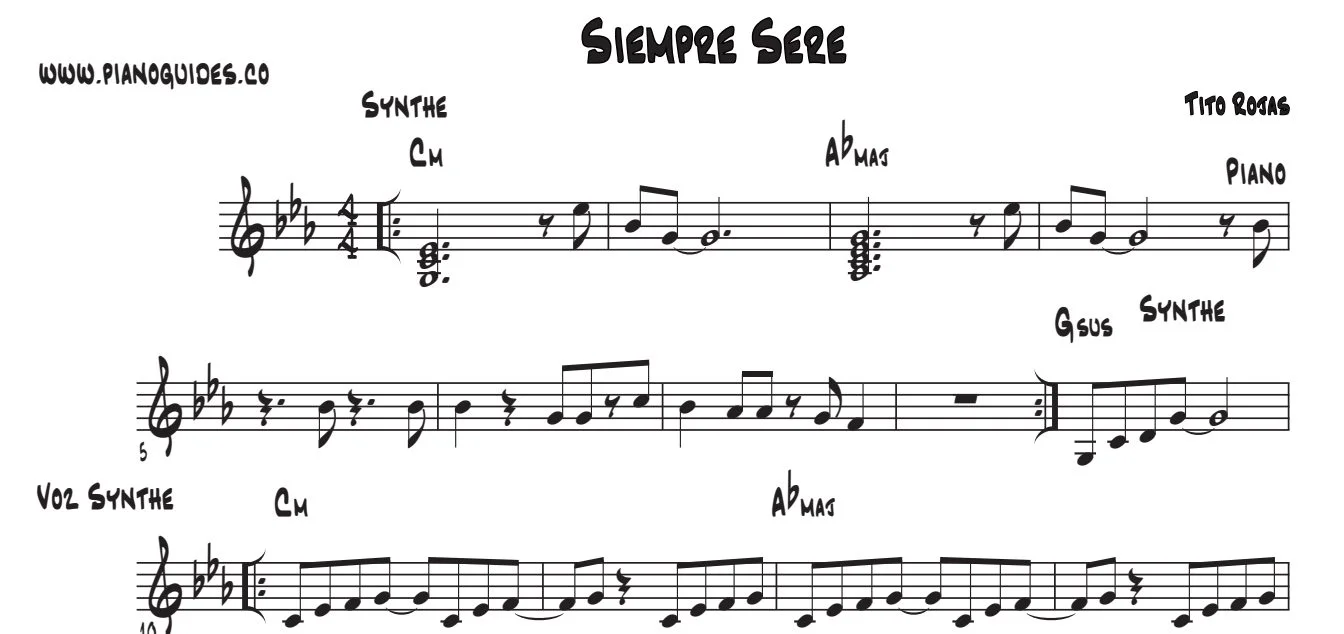 Título y primeras líneas de la guía de Siempre Seré